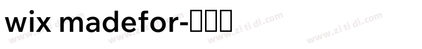 wix madefor字体转换